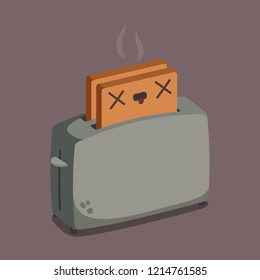 vector illustration of toaster