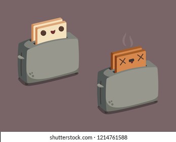 vector illustration of toaster