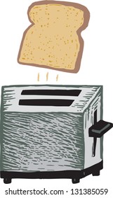 Vector illustration of a toaster