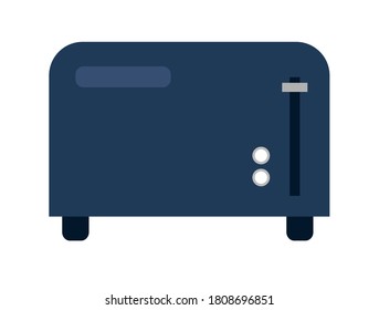 Vector illustration of  toaster in  flat style. Stylish household appliances for kitchen