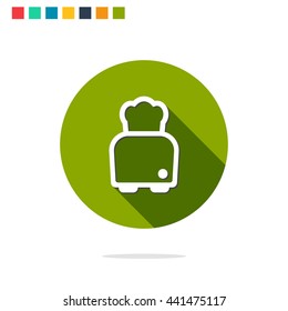 Vector illustration of toaster icon