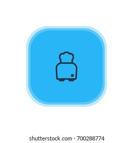 Vector Illustration Of Toaster Icon. Beautiful Cooking Element Also Can Be Used As Bread Element.