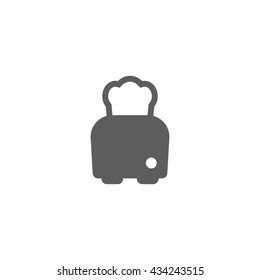Vector illustration of toaster icon on white background