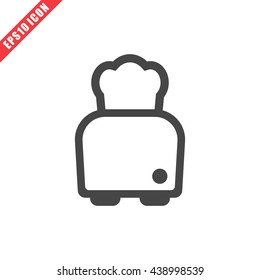 Vector illustration of toaster icon on white background