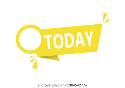 Vector illustration Today icon pink