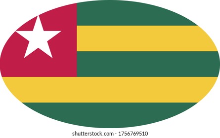 vector illustration of Togo flag
