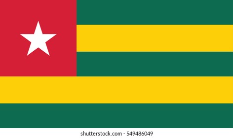 vector illustration of Togo flag sign symbol