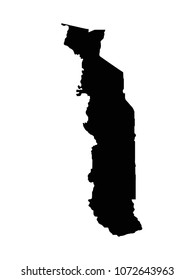 vector illustration of Togo map