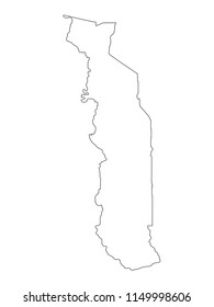 vector illustration of Togo map