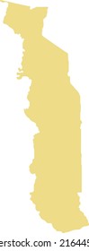 Vector Illustration of Togo map