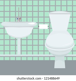 vector illustration of toilet