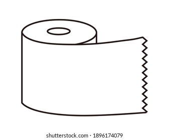 Vector illustration of toilet paper. Toilet supplies.