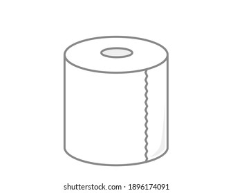 Vector illustration of toilet paper. Toilet supplies.