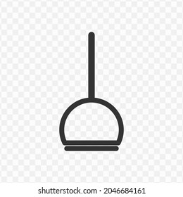 Vector illustration of toilet pump icon in dark color and transparent background(png).