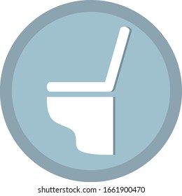 vector illustration of toilet symbol travel map icon