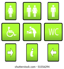 Vector illustration toilette sign