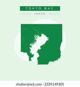 Vector illustration vector of Tokyo Bay map japan