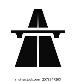 Vector illustration of a toll road on a white background