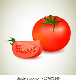Vector Illustration of Tomato