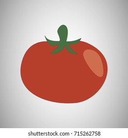 Vector illustration with tomato.