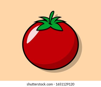 vector illustration tomato fruit icon flat design colorful.