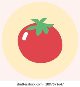 Vector illustration Tomato icon for food apps and websites