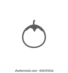 Vector illustration of tomato icon on white background