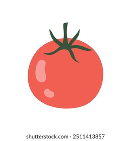 Ilustração vetorial de um tomate isolado sobre um fundo branco
