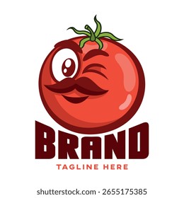 
Ilustración vectorial de una mascota de tomate