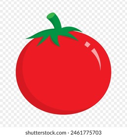 Vector illustration of tomato on transparent background