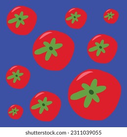 Vector illustration of tomato pattern background