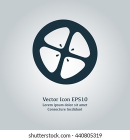 Vector illustration of tomato slice icon