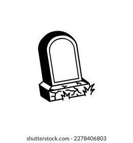 vector illustration of tombstone concept