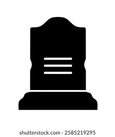 vector illustration of tombstone on white background