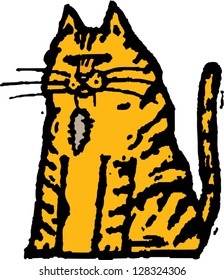 Vector illustration of a tomcat