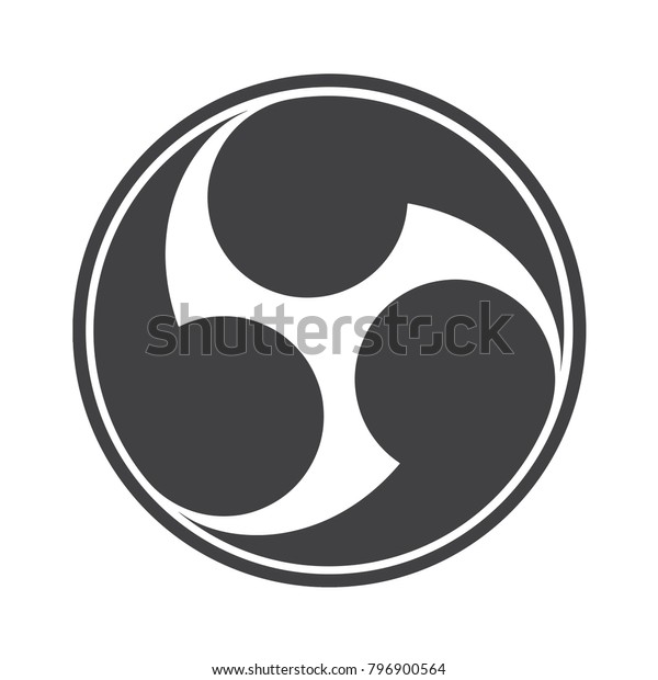 Vector Illustration Tomoe Tomowe Japanese Symbol Stock Vector Vector Illustration Tomoe Tomowe Japanese Symbol Stock Vector