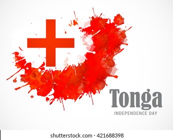 Vector illustration of tonga independence day.