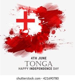 Vector illustration of tonga independence day.