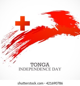 Vector illustration of tonga independence day.