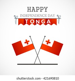 Vector illustration of tonga independence day.