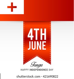 Vector illustration of tonga independence day.
