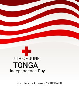 Vector illustration of tonga independence day.