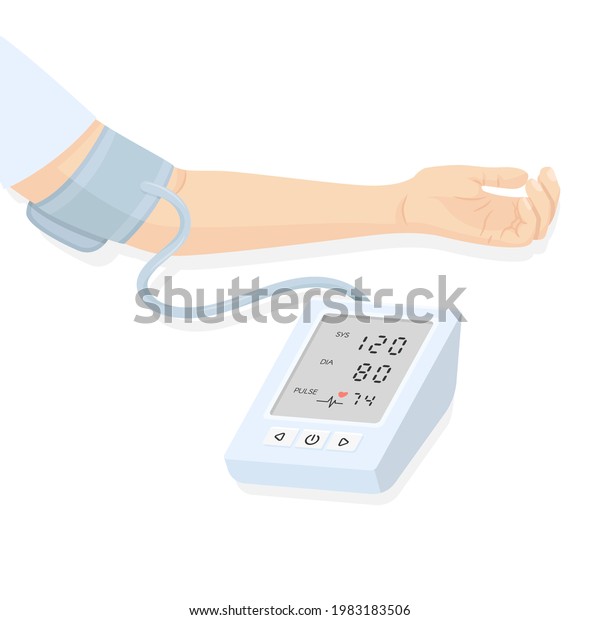 485 Arm With Measure Blood Pressure Stock Vectors, Images & Vector Art ...