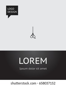 Vector Illustration Of Tonsorial Artist Symbol On Sharp Icon. Premium Quality Isolated Cutting Tool Element In Trendy Flat Style.