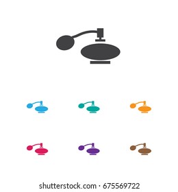 Vector Illustration Of Tonsorial Artist Symbol On Vial Icon. Premium Quality Isolated Fragrance Element In Trendy Flat Style.