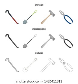 Vector illustration of tool and construction logo. Collection of tool and carpentry vector icon for stock.