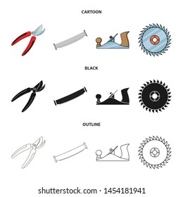 Vector illustration of tool and construction logo. Collection of tool and carpentry stock vector illustration.