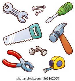 Vector illustration of Tools set