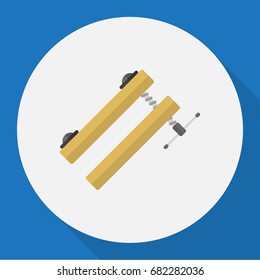 Vector Illustration Of Tools Symbol On Clinch Flat Icon. Premium Quality Isolated Clamp Element In Trendy Flat Style.
