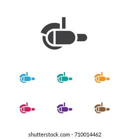 Vector Illustration Of Tools Symbol On Grinder Icon. Premium Quality Isolated Mincing Machine Element In Trendy Flat Style.